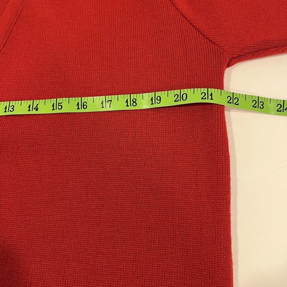 VTG Women's Nordstrom Town Square Merino Wool Red Sweater Cardigan Small READ - Picture 6 of 9